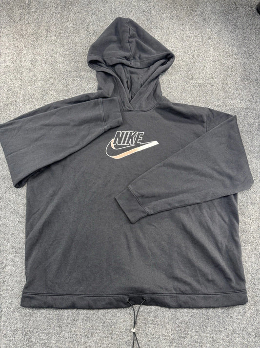 Nike Sportswear Easy Fleece Hoodie Women's XL Black Futura DD5780-010