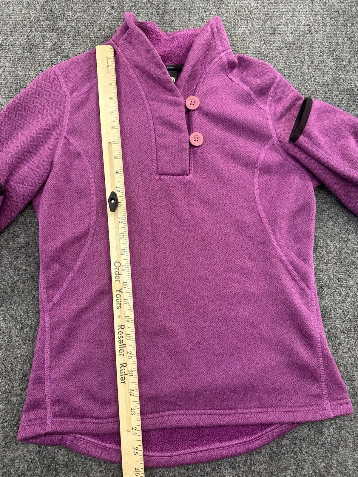 The North Face Women's Purple Button Shawl-Collar Pullover Size M Pre-Owned