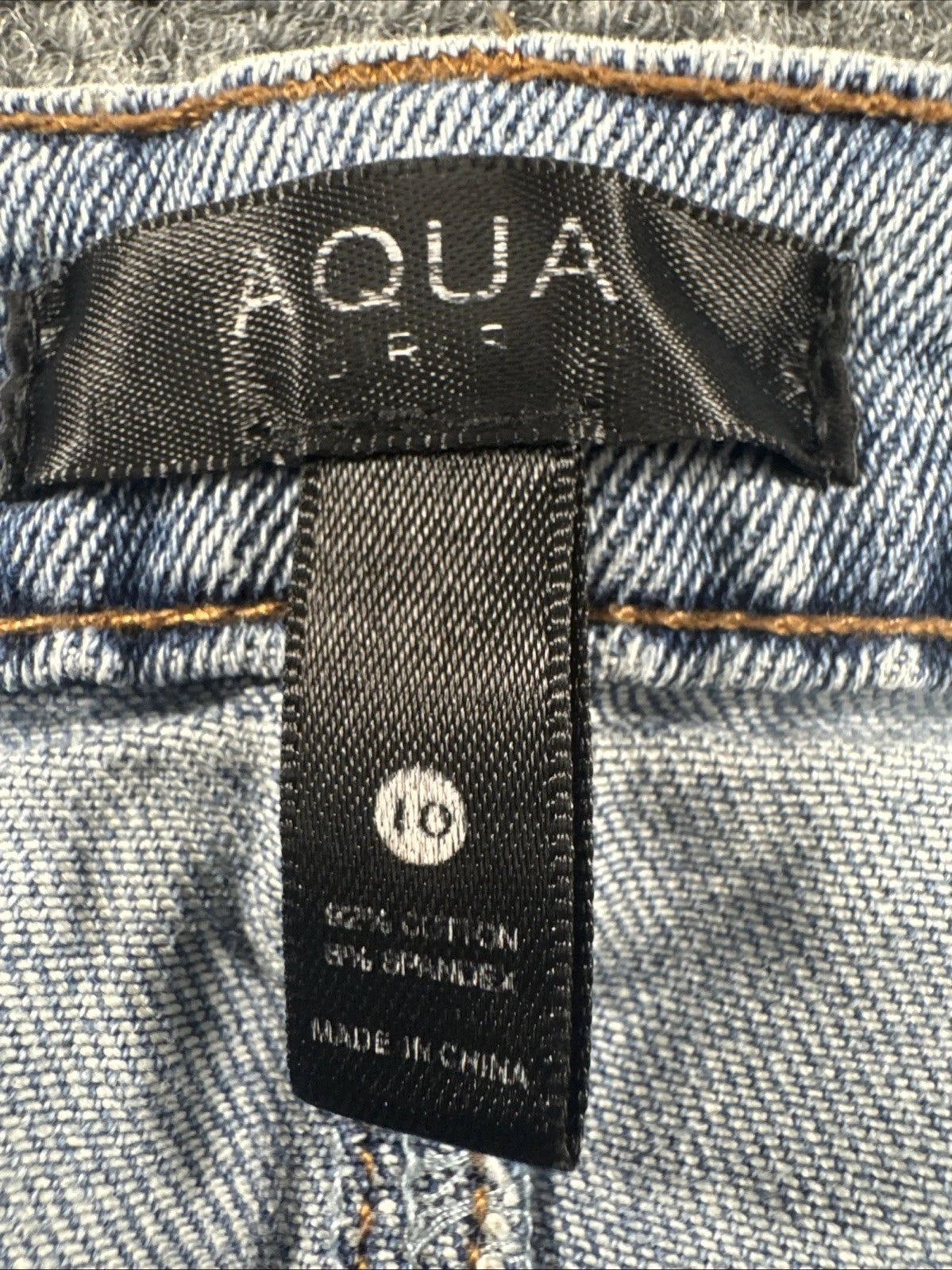Aqua Girls Distressed Skinny Jeans Kids Size 10 Light Wash Stretch Denim