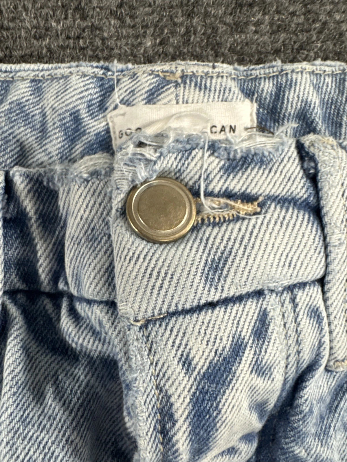 Good American Womens 2 26 Light Wash High Rise Relaxed Straight Leg Jeans