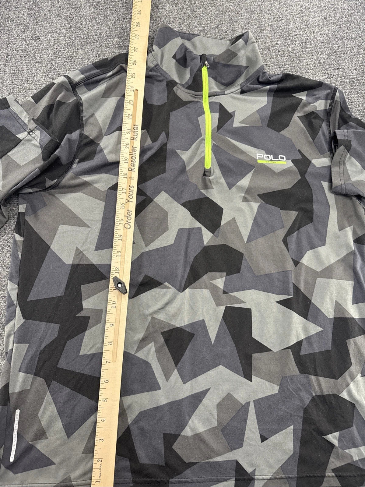 Polo Sport Ralph Lauren Men's XL Camo Quarter Zip Performance Pullover