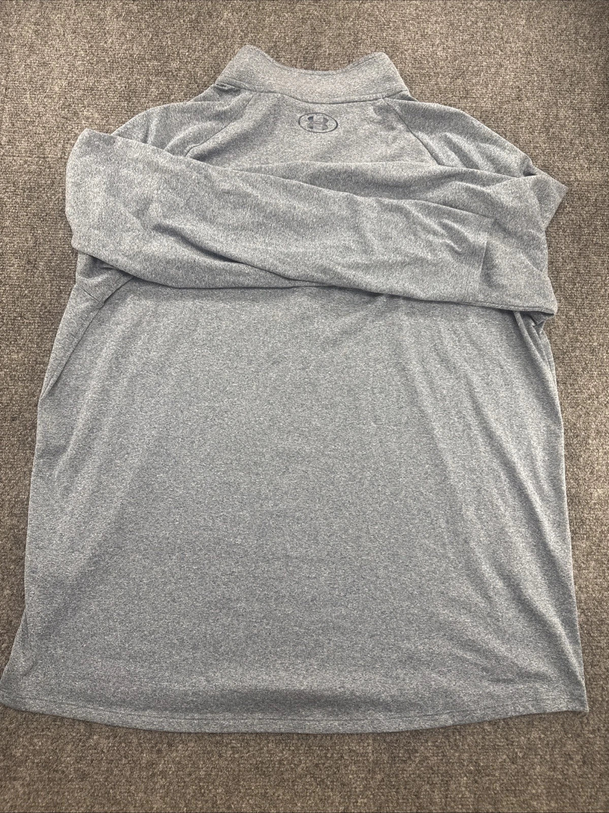 Under Armour HeatGear 1/4 Zip Pullover Mens 2XL Blue Heather Loose Performance