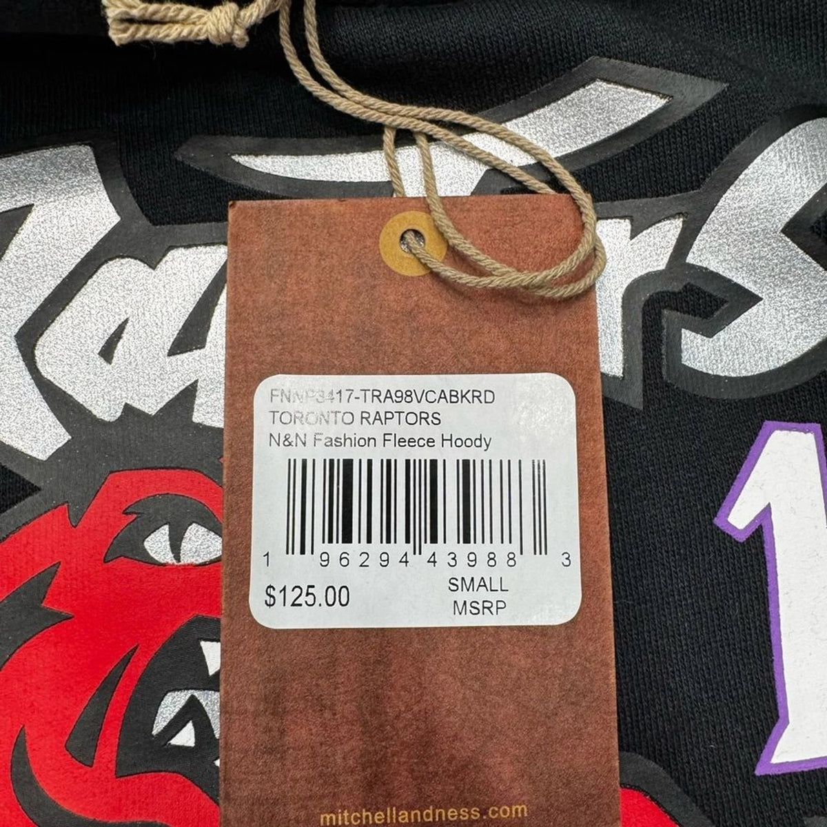 Mitchell & Ness Raptors Vince Carter Hoodie Black Red Size Small BNWT NBA Heat!