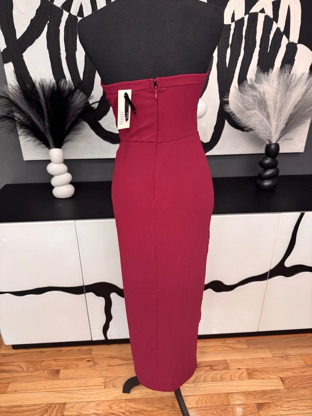 TFNC London Ollena Midi Dress Womens 8 Mulberry Purple Formal Cocktail NWT