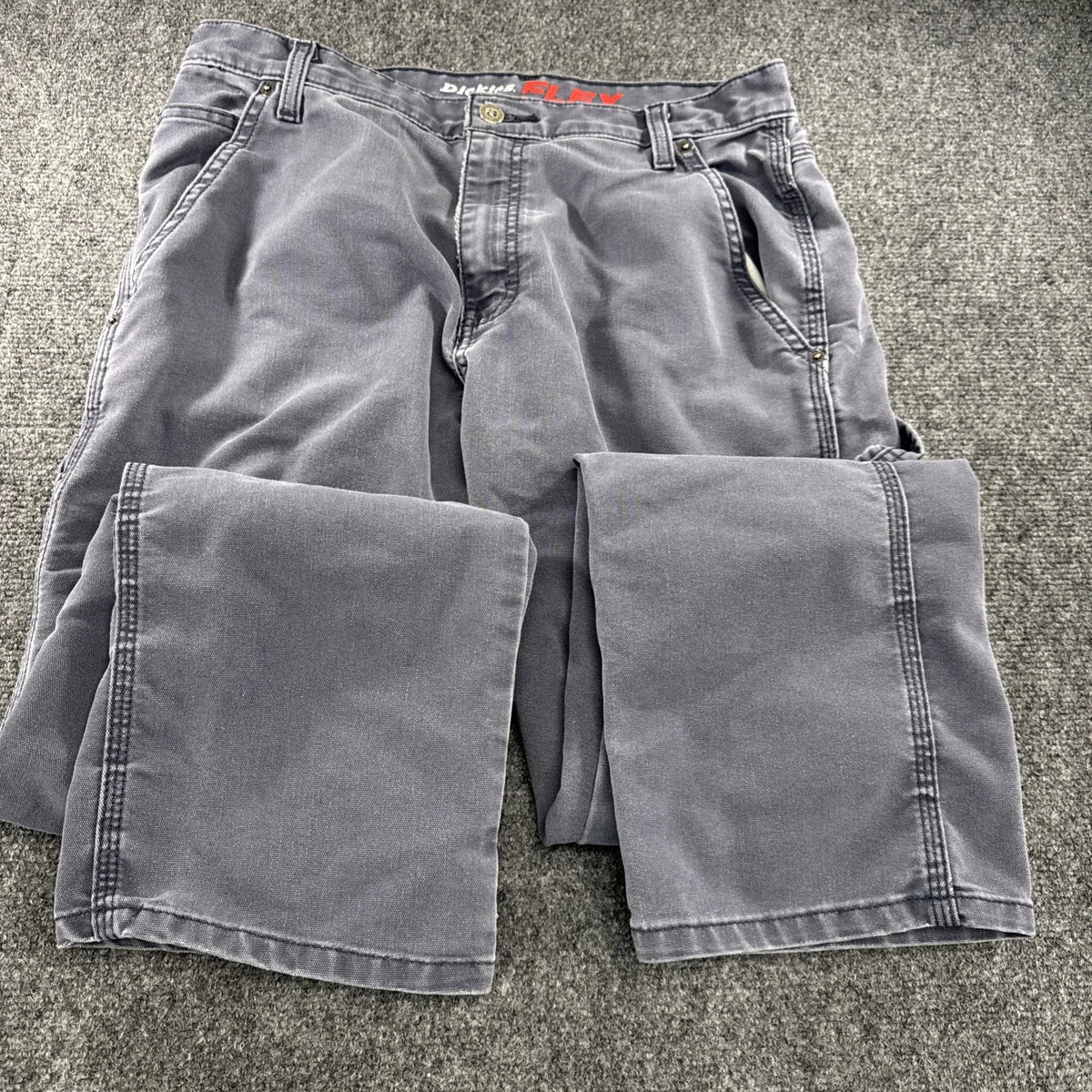 Dickies FLEX Carpenter Work Pants Gray Utility Relaxed Fit Men’s 30x32
