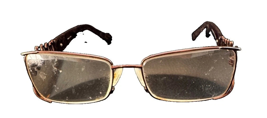 Vintage Y2K Platinum 1755 Design Italy Semi Rimless Eyeglass Frames 54-17