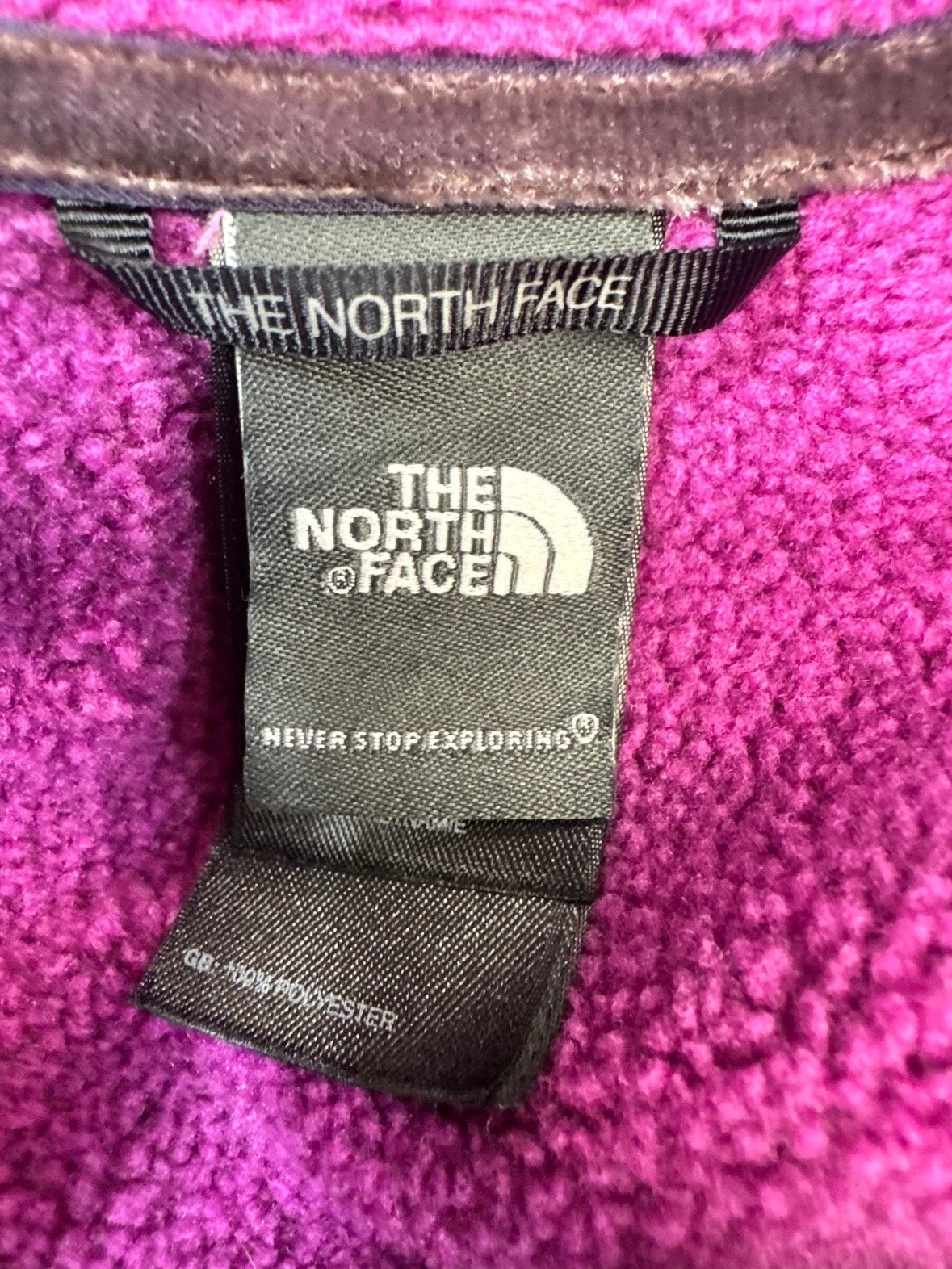 The North Face Women's Purple Button Shawl-Collar Pullover Size M Pre-Owned