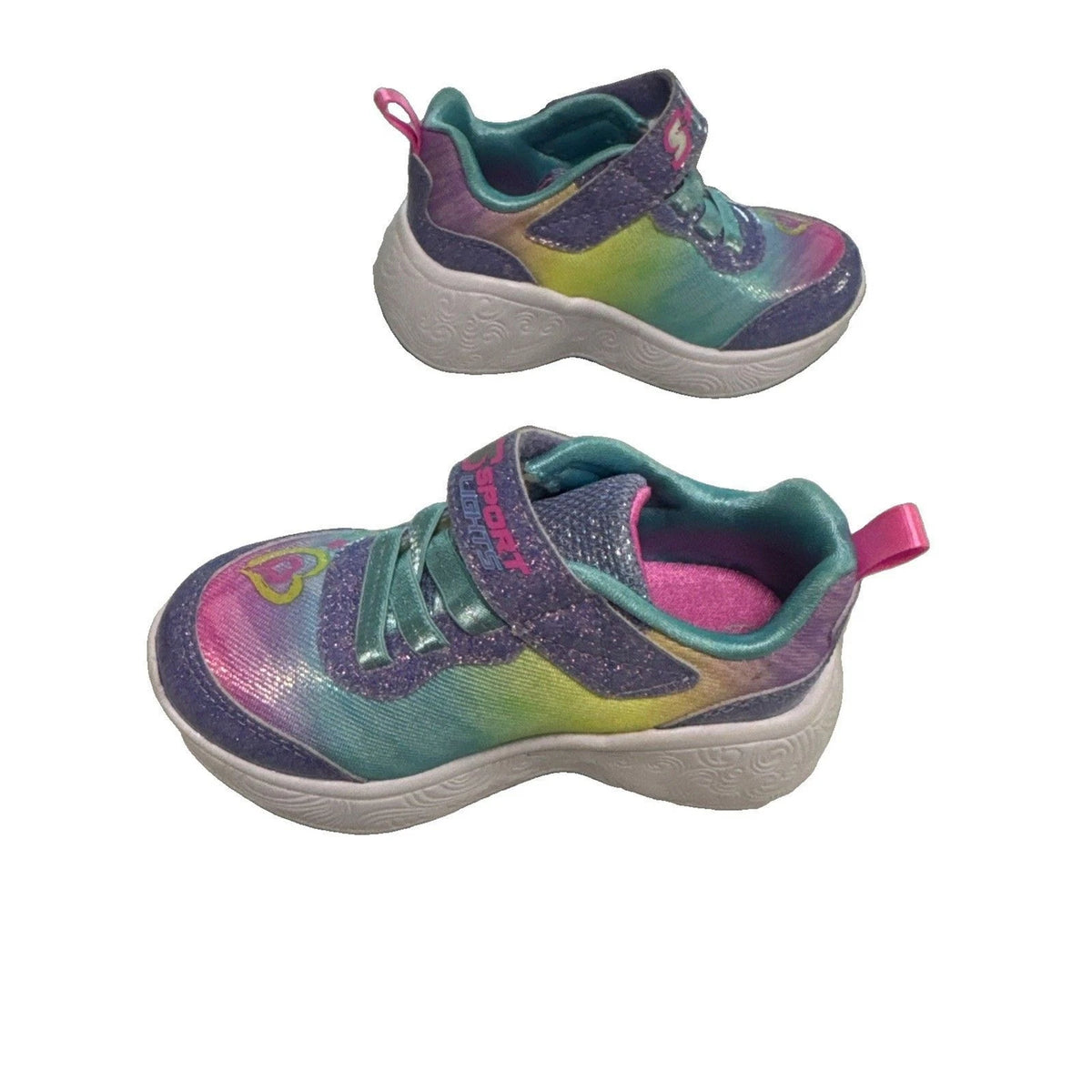 S Sport by Skechers Alina Hearts Pink Light-Up Sneakers Toddler Girls 6T