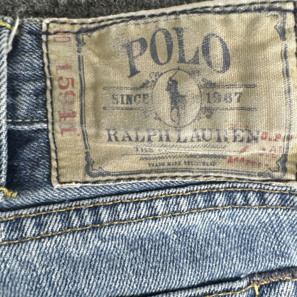 Polo Ralph Lauren Quality Denim Goods Jeans 38x30 Essex Light Wash Cotton