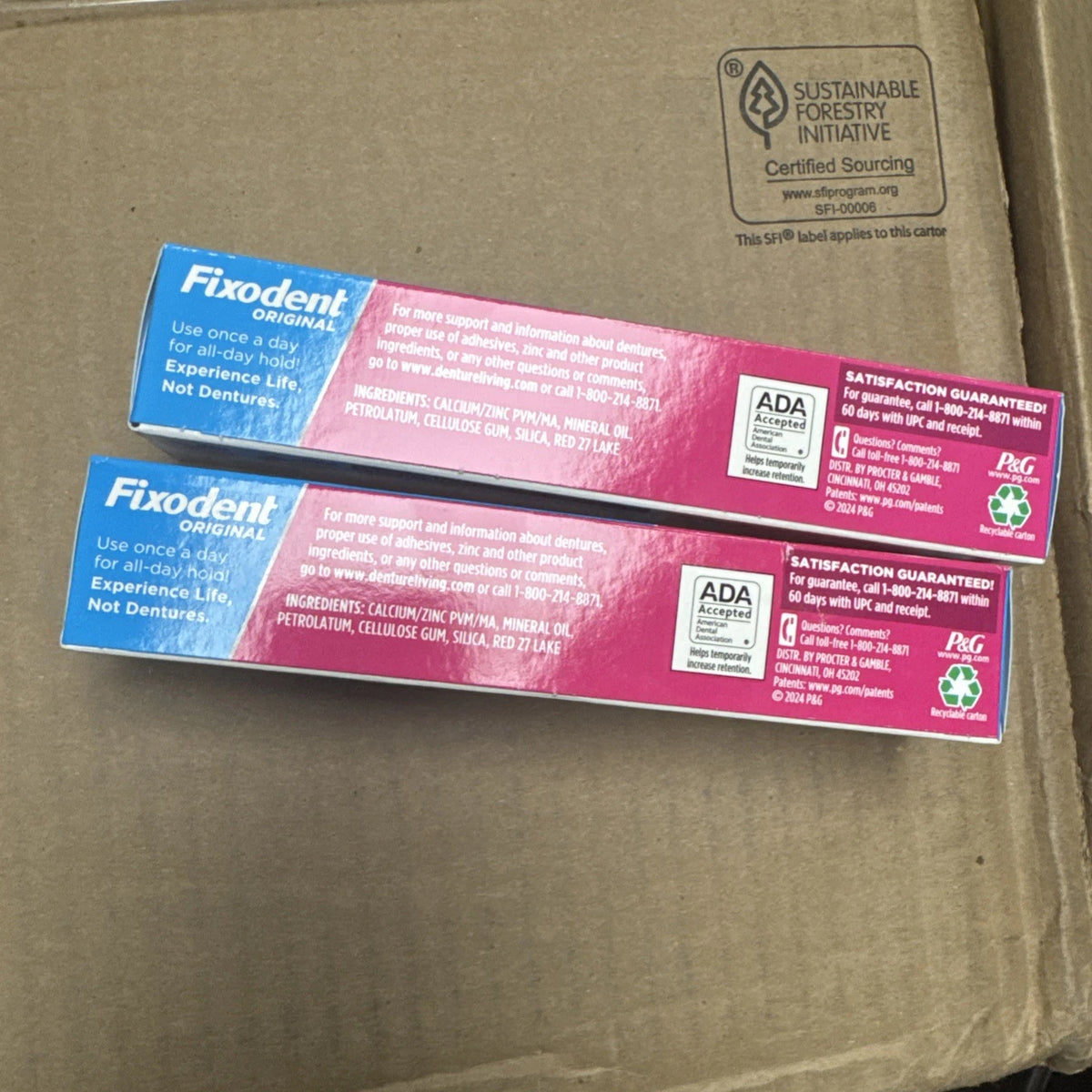 2-Pack Fixodent Complete Original Denture Adhesive Cream — 2.4 oz Each — Sealed2