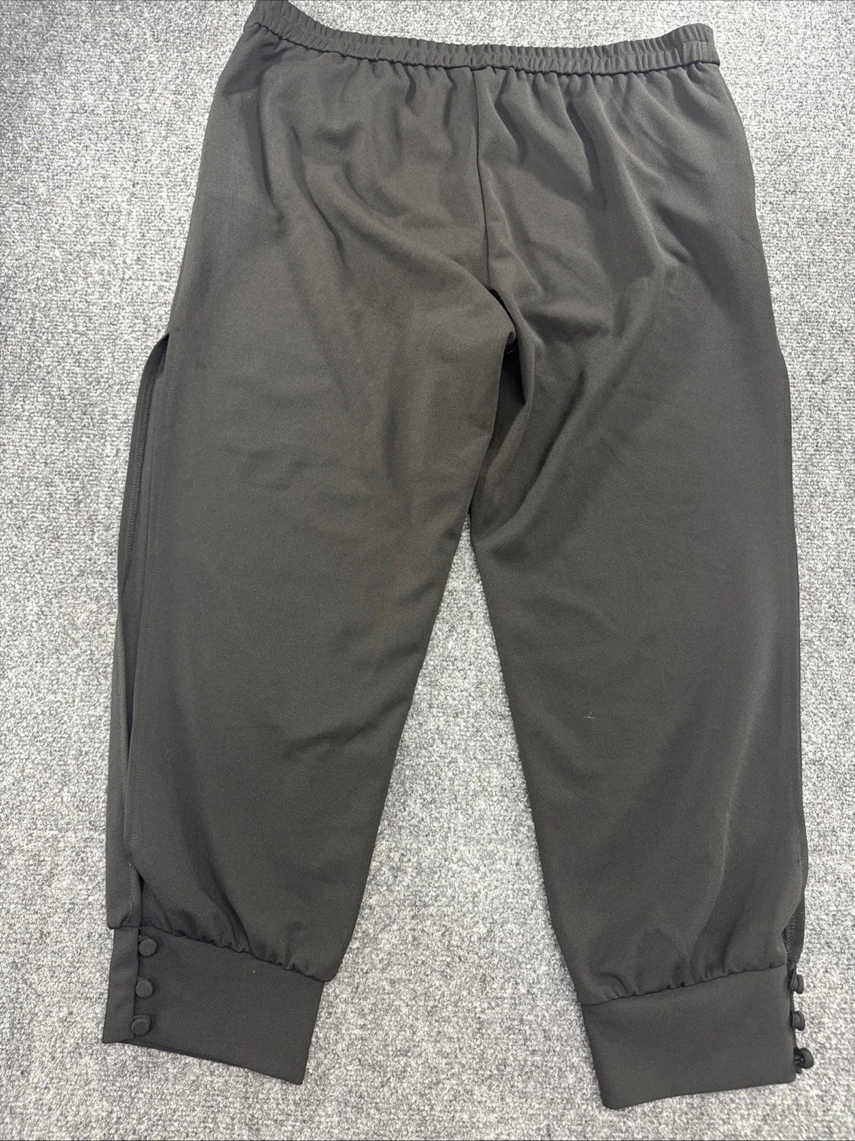 Supply & Demand Womens Black Split Leg Jogger Pants Button Cuff Size L