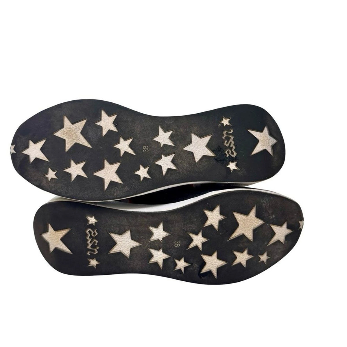 ASH Sock Sneakers Women EU 38 US 7.5 Black Red Star Stripe Knit Designer