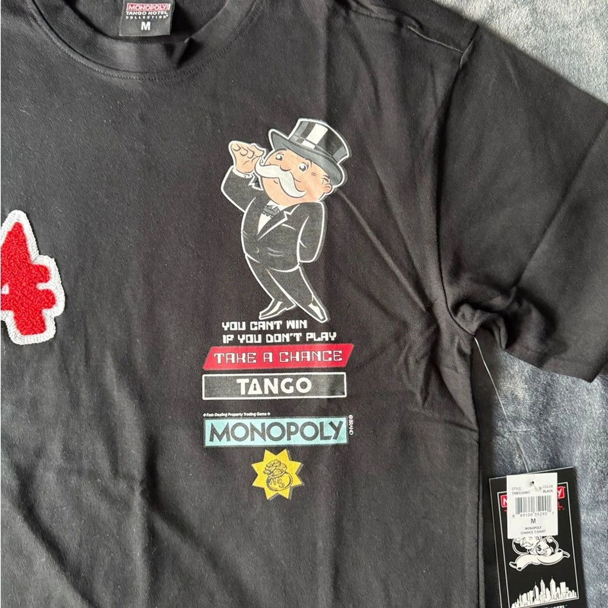 Tango Hotel x Monopoly Graphic T-Shirt Men’s Medium Black NWT Streetwear