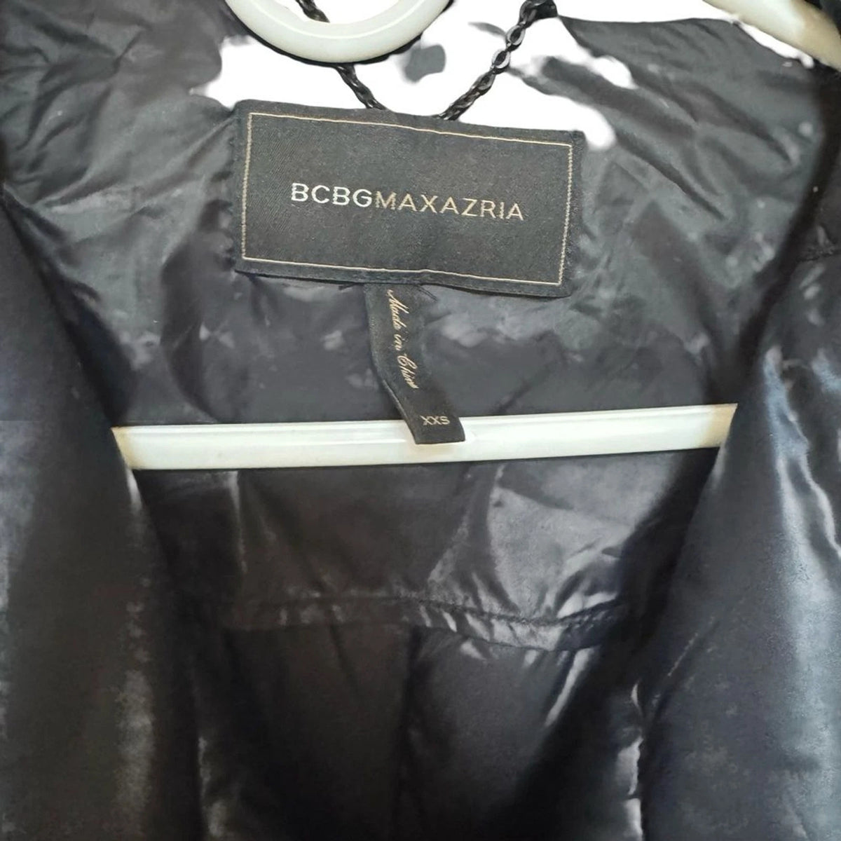 BCBGMAXAZRIA Puffer Jacket Women’s XXS Navy Quilted Full Zip Winter Coat