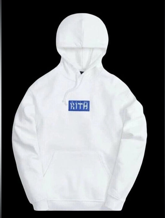 Kith Hebrew Script Box Logo Hoodie White Mens Small BNWT Limited Release