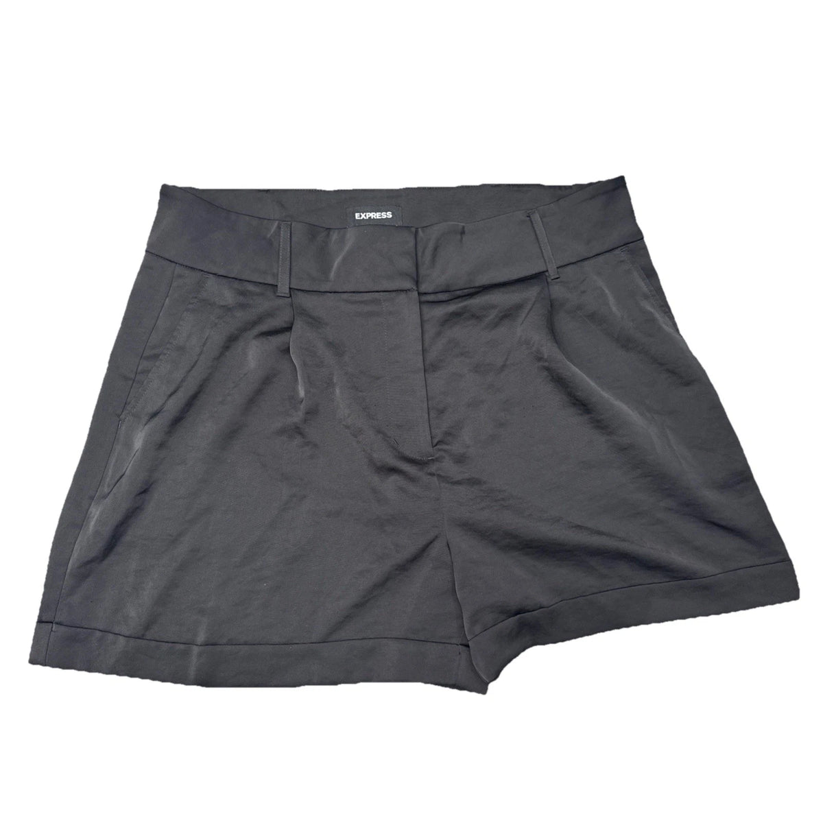 Express Editor Shorts Womens 14 Black High Rise Chino Stretch Workwear EUC