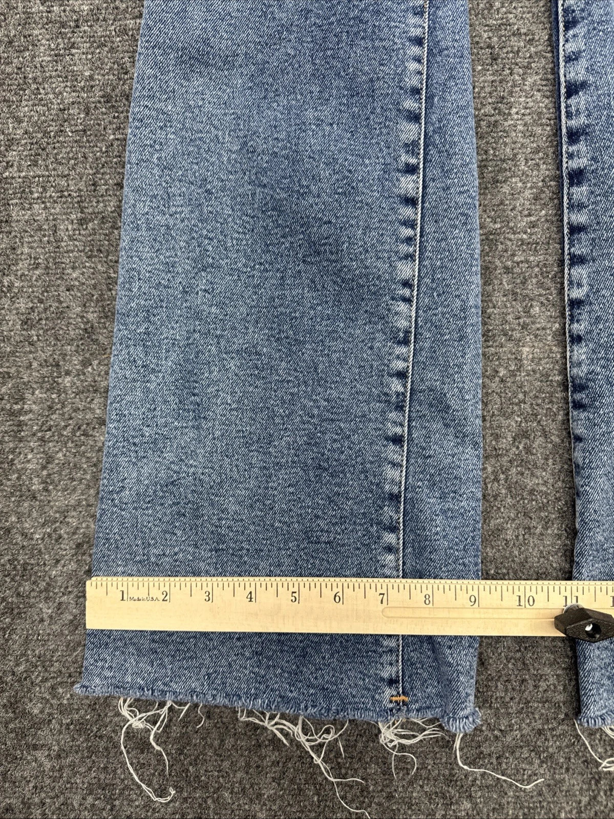 Good American Good Flare Jeans Womens 0 25 High Rise Blue Raw Hem GFH127T