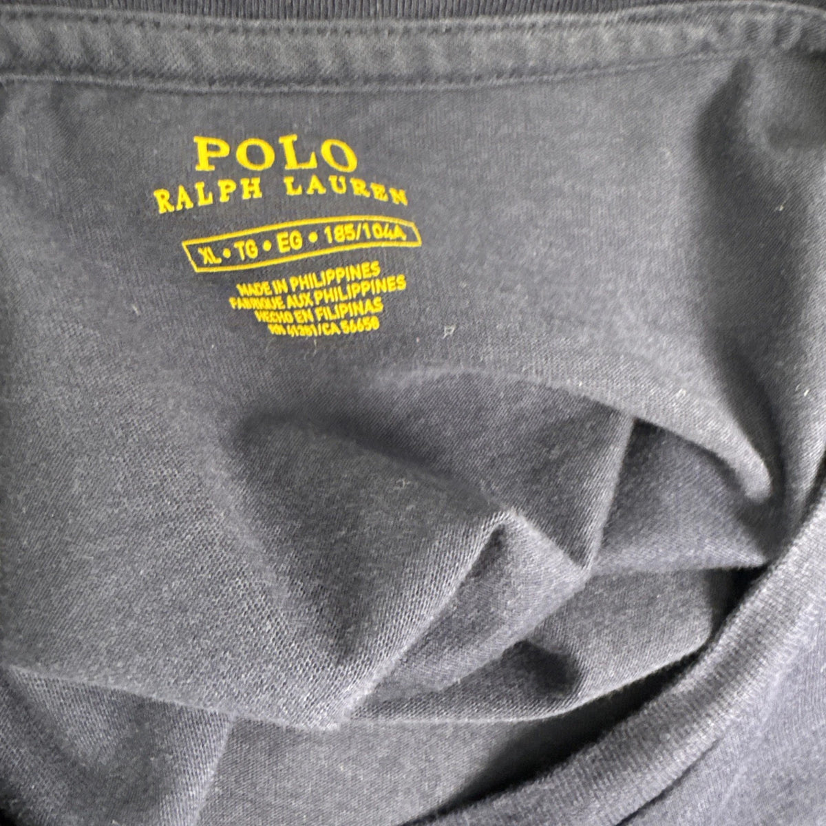Polo Ralph Lauren Big Pony Long Sleeve T-Shirt Navy Logo Men’s XL Cotton