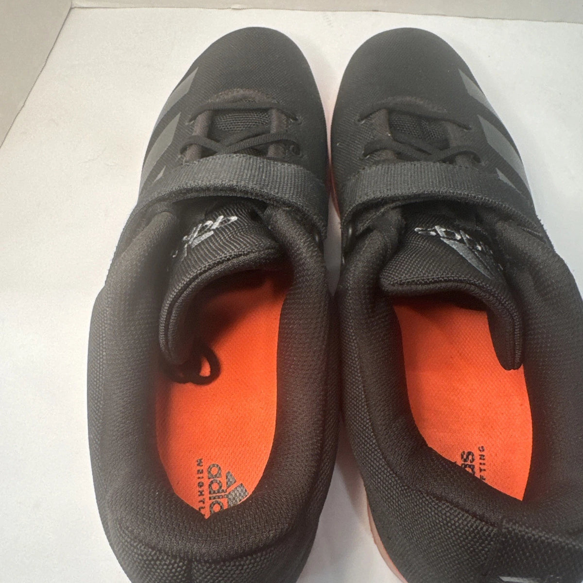 adidas Powerlift 4 Men’s 13.5 Black Signal Coral Weightlifting Shoes EF2981