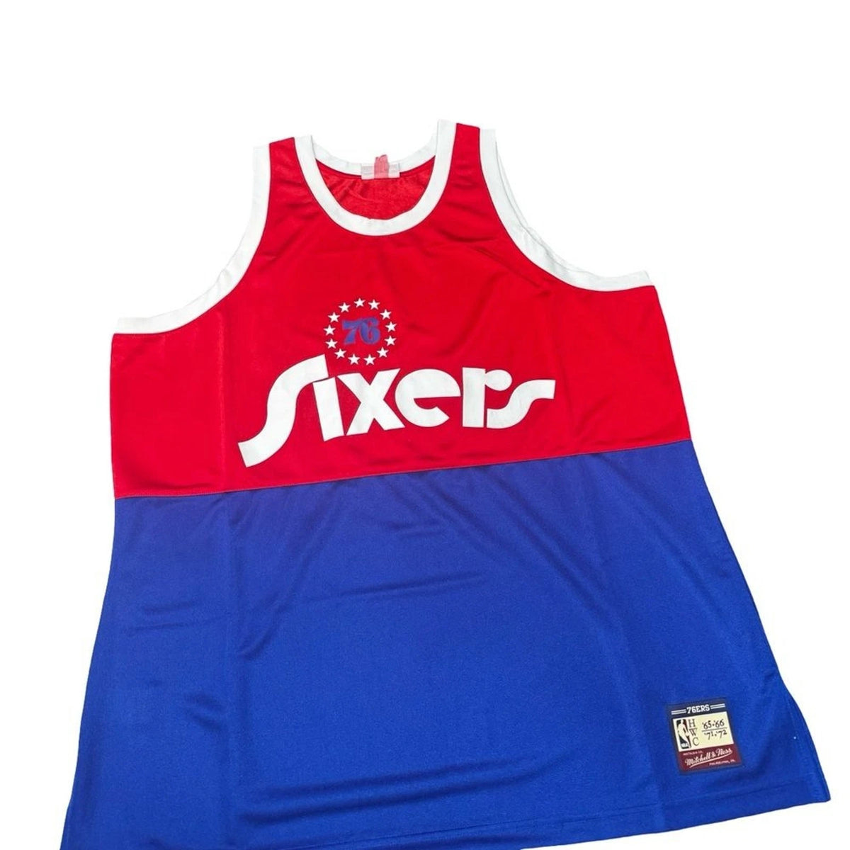 Mitchell & Ness 76ers Heritage Tank Mens 2XL Blue NBA Jersey BNWT Classic