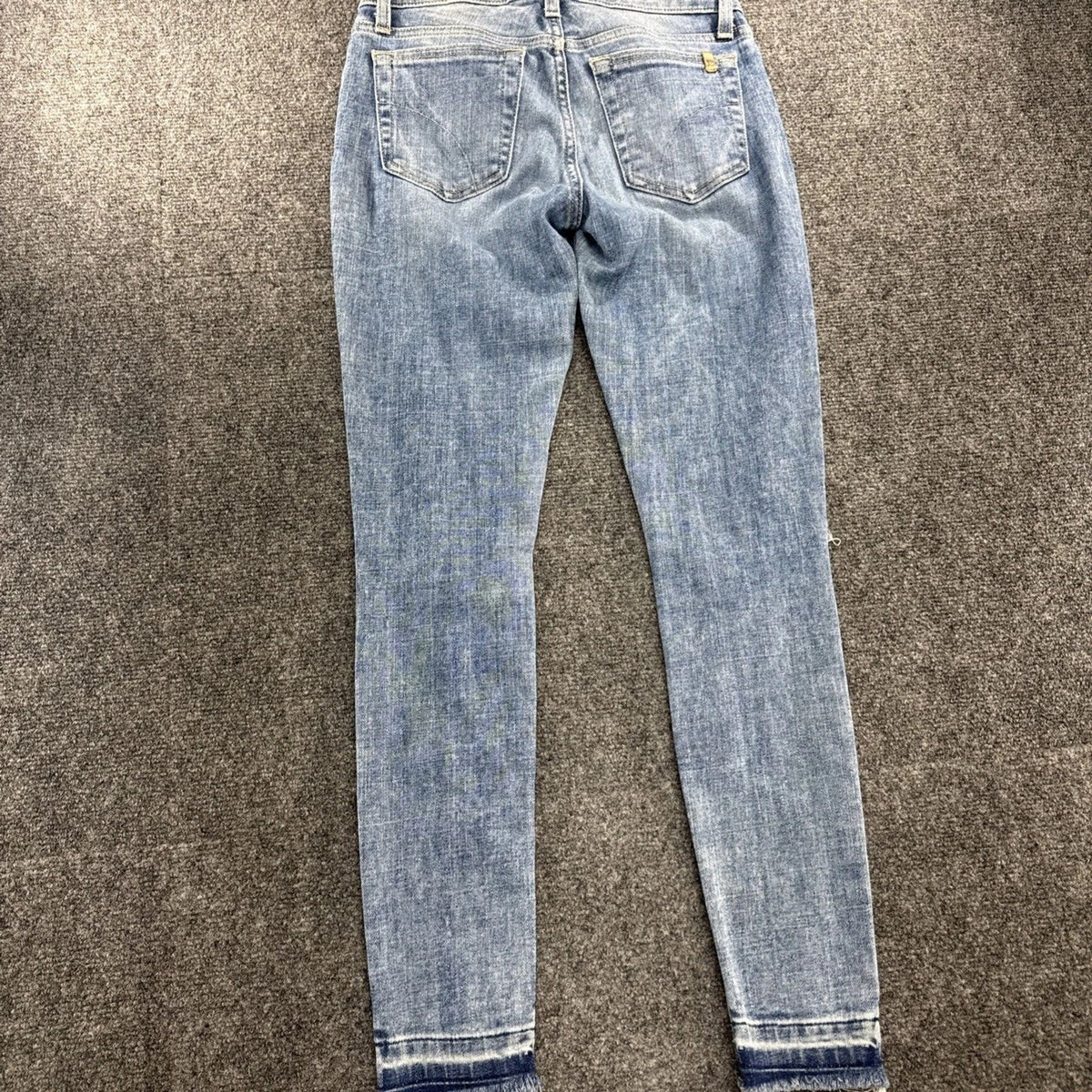 Joe’s Jeans Women’s 26 Blue Distressed Skinny Stretch Denim Raw Hem