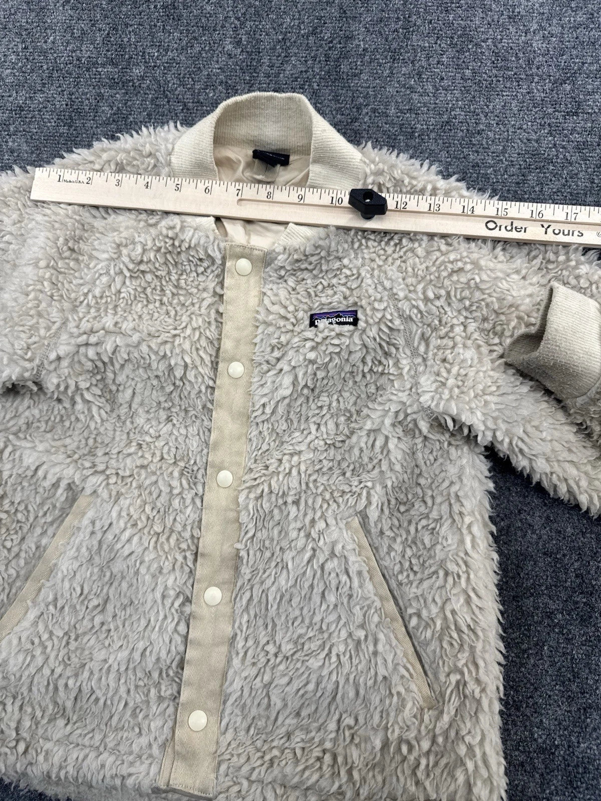 Patagonia Kids' Retro-X Bomber Jacket Sherpa Natural FA22 Size S