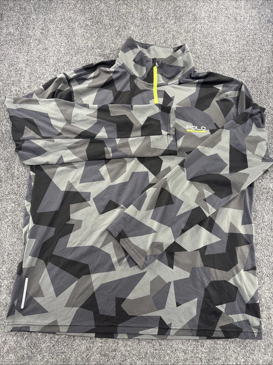 Polo Sport Ralph Lauren Men's XL Camo Quarter Zip Performance Pullover