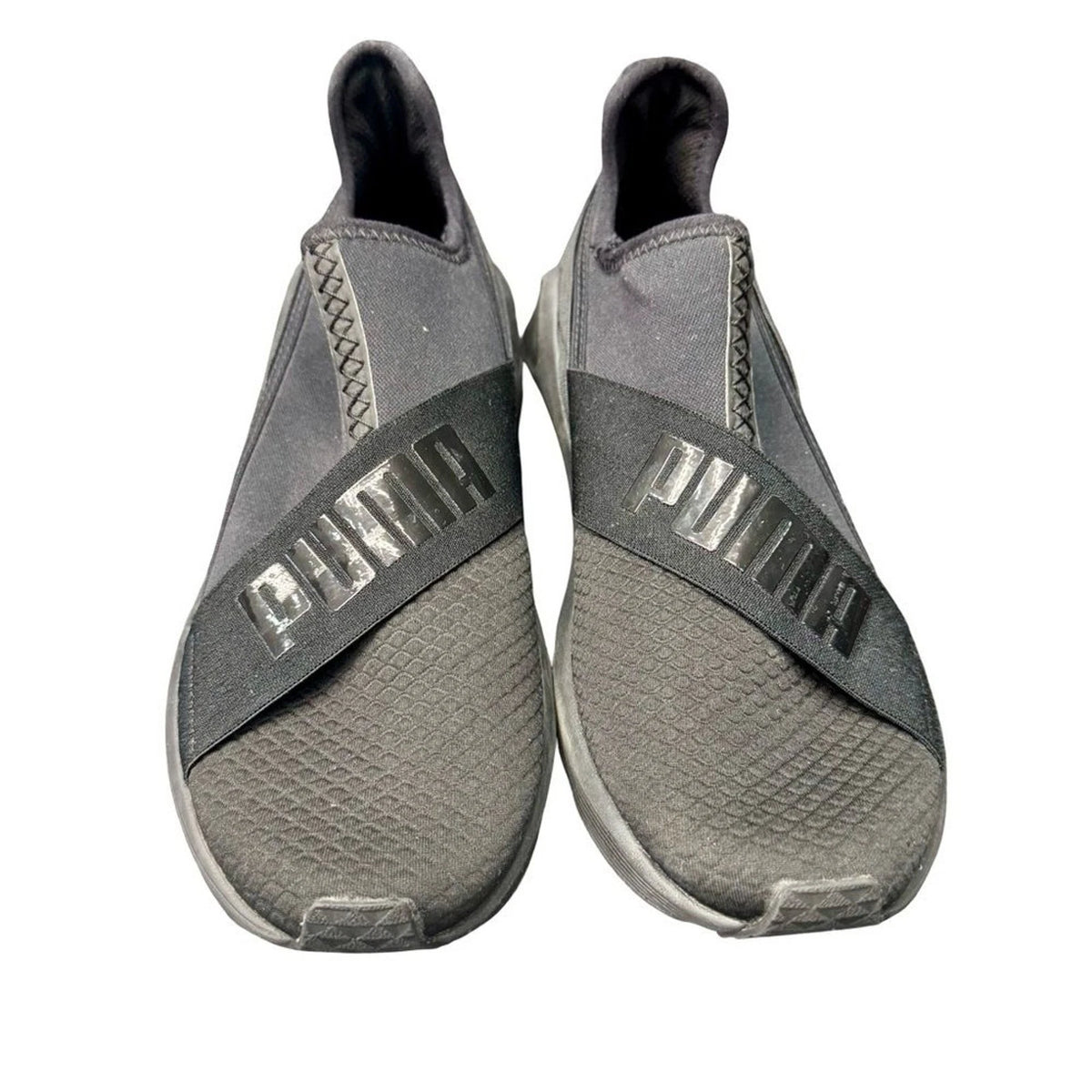 Puma Womens Black Slip-On Sneakers Size 8 Athletic Casual Shoes No Box