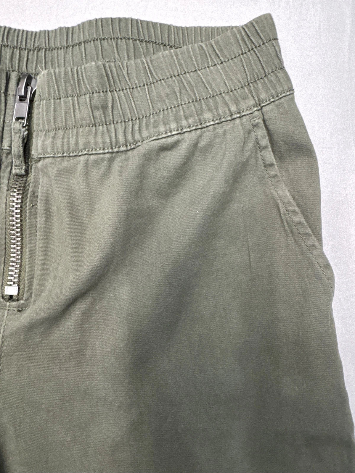 RD Style Women's Small Green Joggers Zipper Waist Activewear Pants EUC