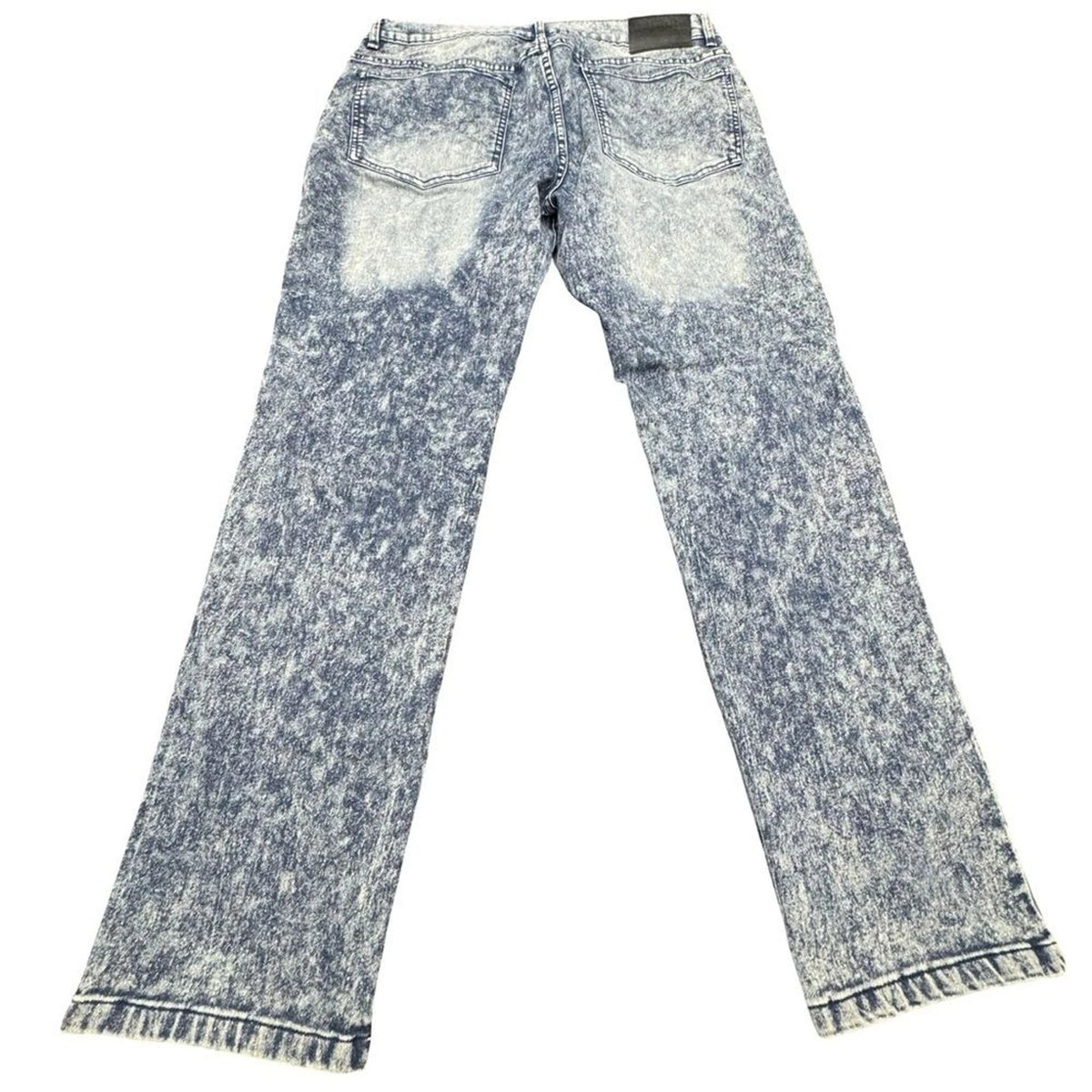 Chams Stretch Straight Jeans Men's 38x30 Blue Acid Wash Denim Y2K