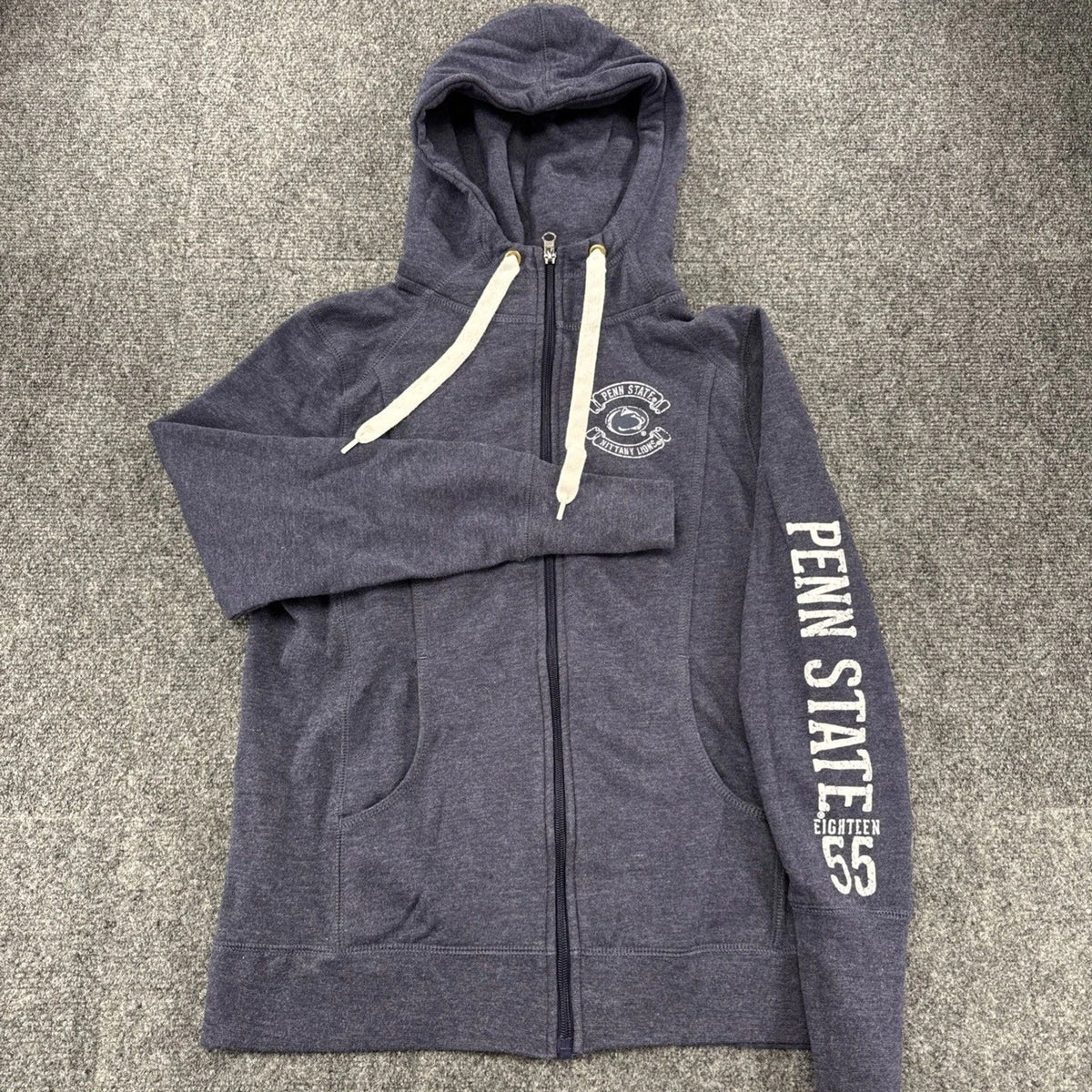 Penn State Nittany Lions Zip Hoodie Small Blue Champion Elite Full Zip NCAA