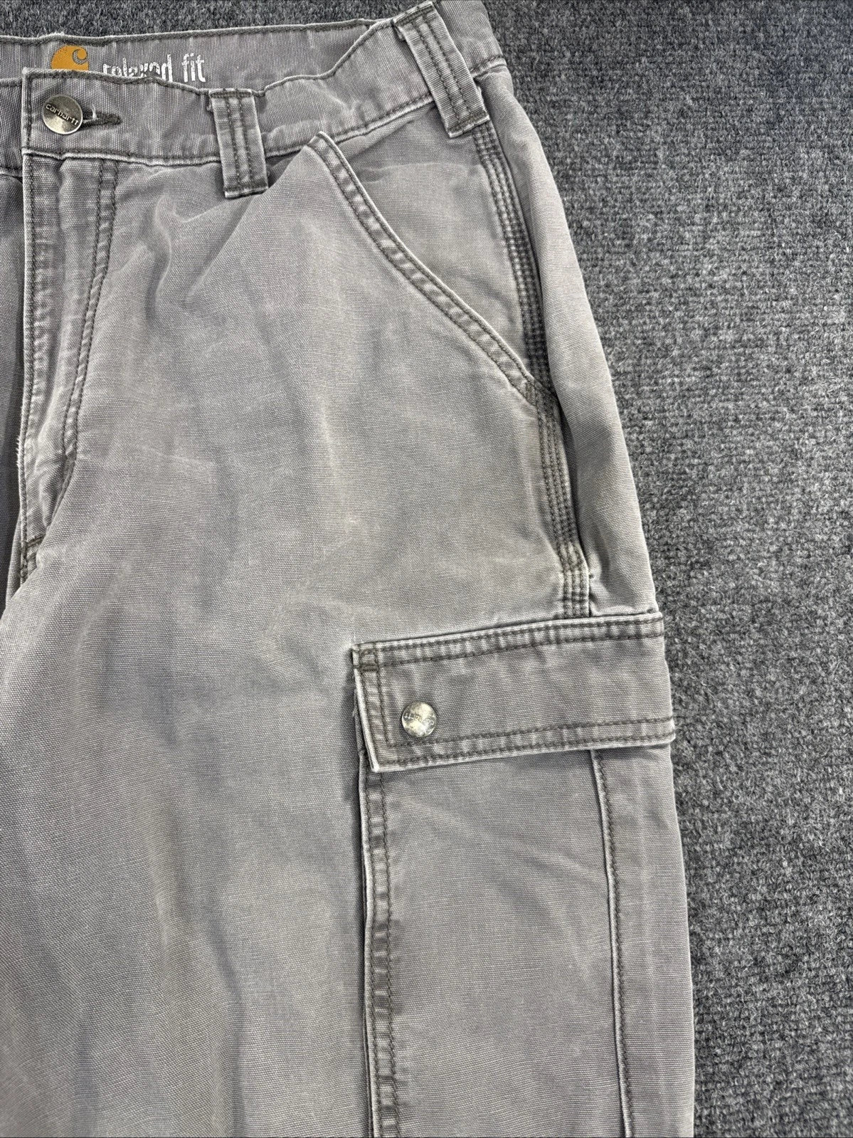 Carhartt 100272 Rugged Cargo Pants Men’s 33x36 Gravel Gray Relaxed Fit