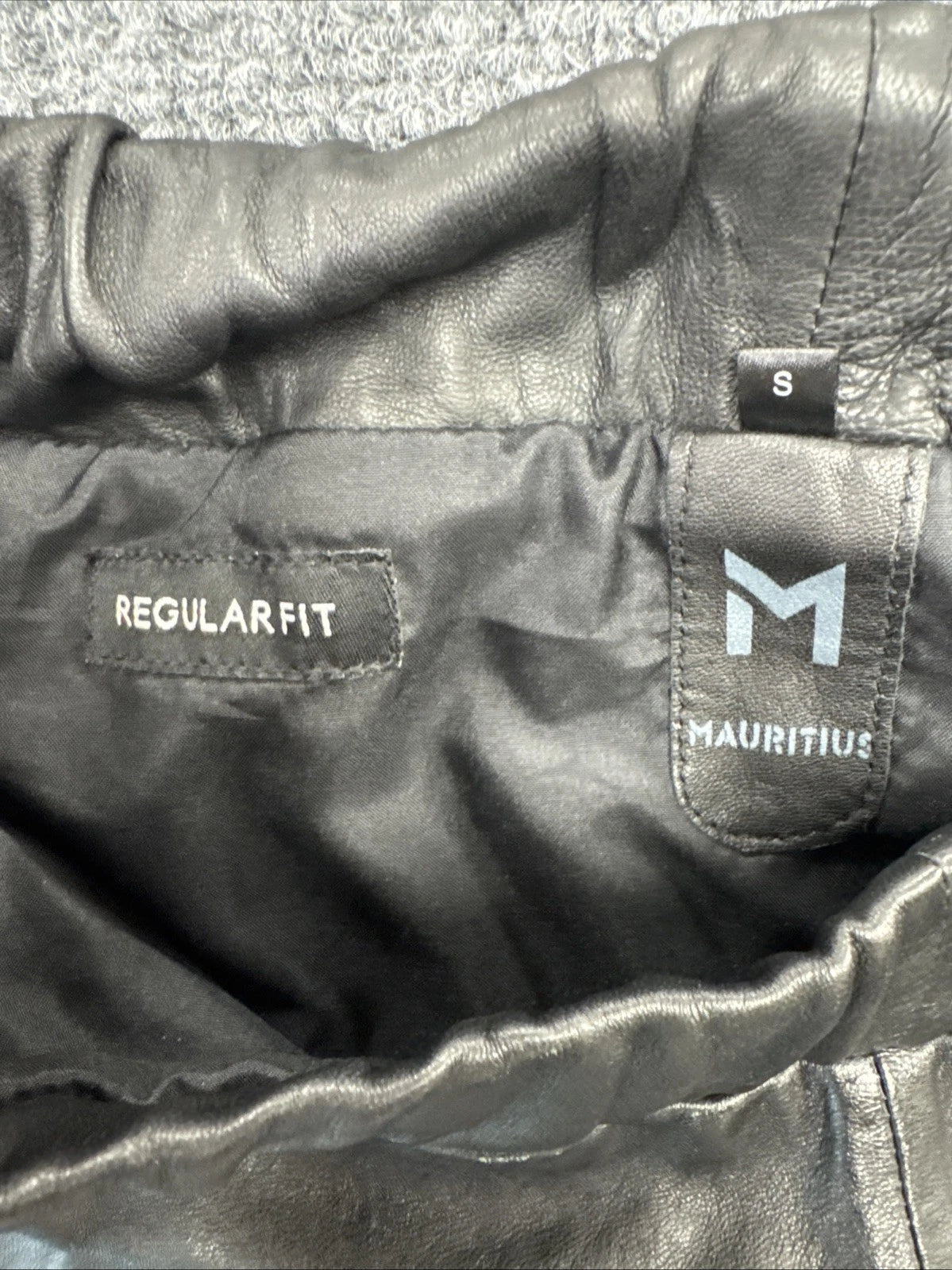 Mauritius Genuine Leather Mini Skirt Womens S Black Olive Tan Colorblock Zip