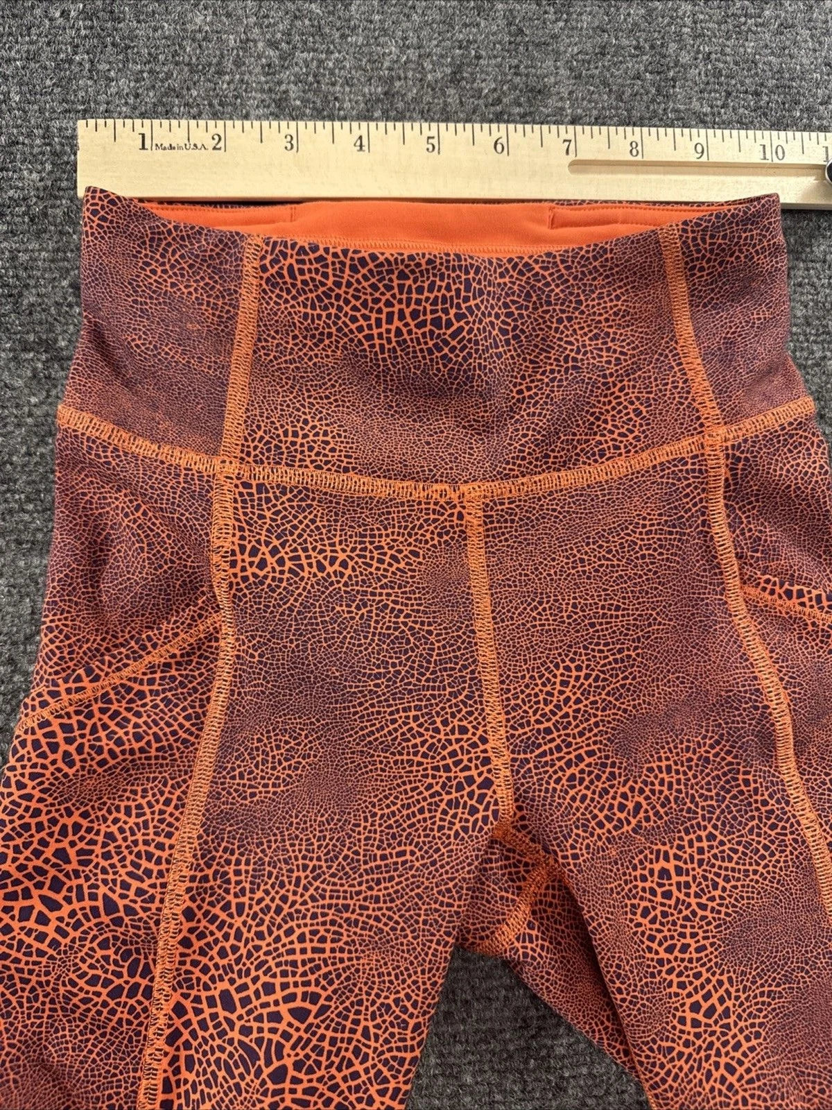 Lululemon Womens Leggings Size 4 Orange Purple Abstract Print High Rise