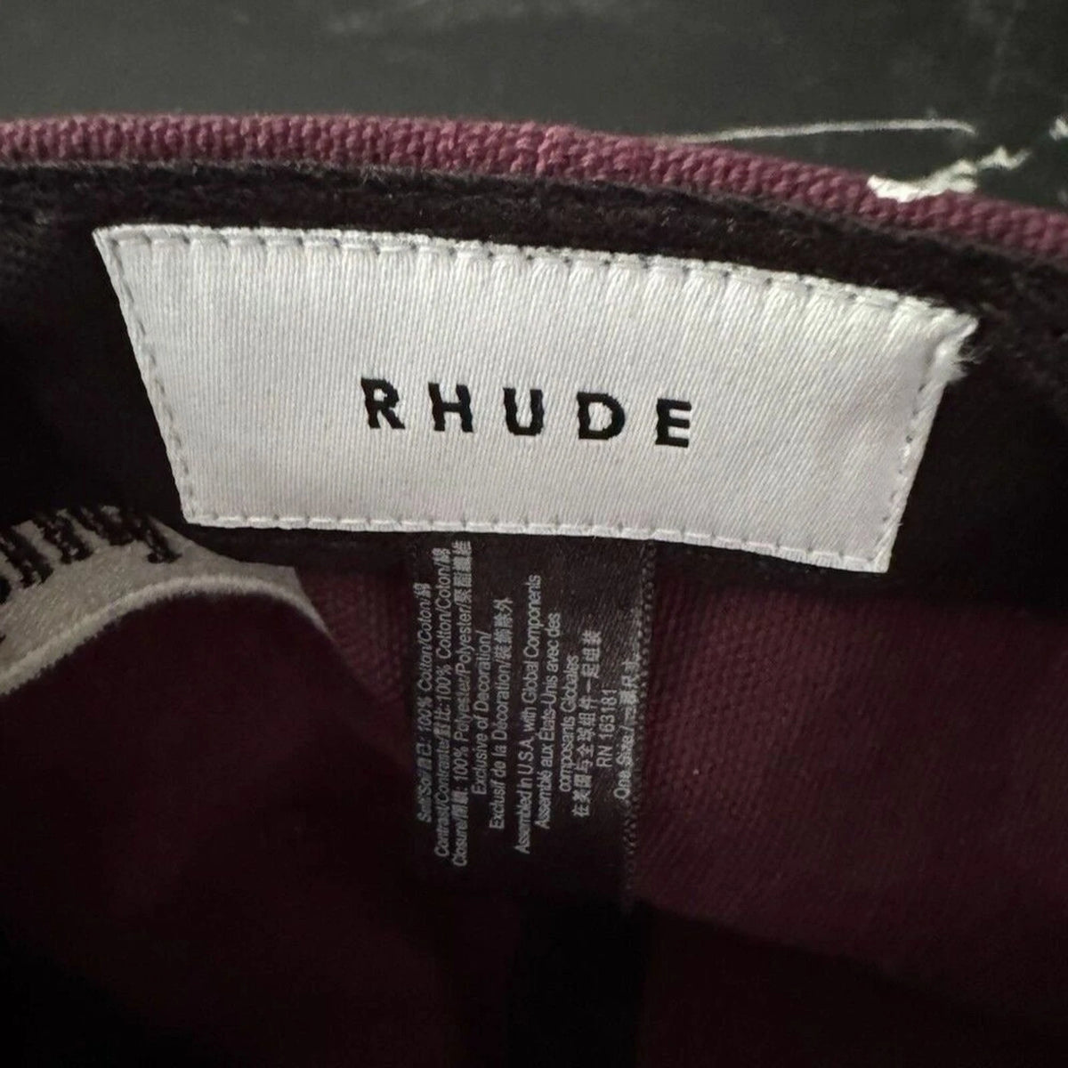 Rhude Rhepurposed R Trucker Hat Burgundy Paisley Bandana Snapback BNWT