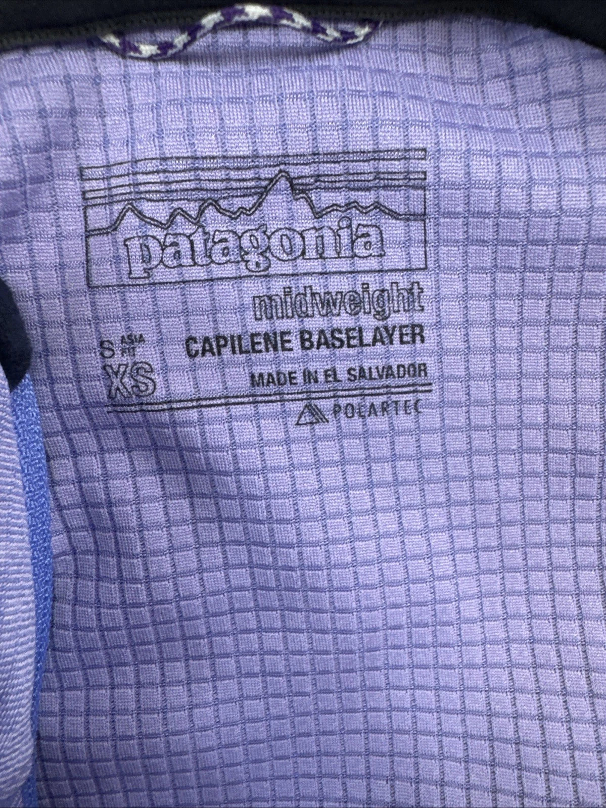 Patagonia Capilene Midweight 1/4 Zip Women’s XS Purple Baselayer Pullover