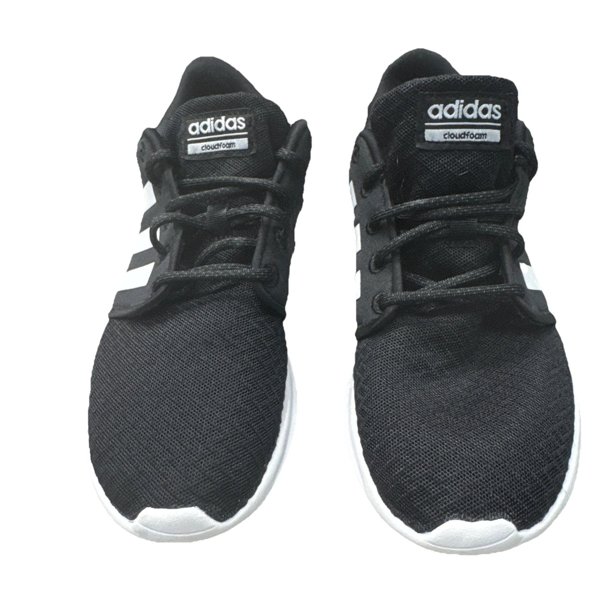 Adidas Cloudfoam QT Racer Black White Running Shoes Women's Size 7 EUC