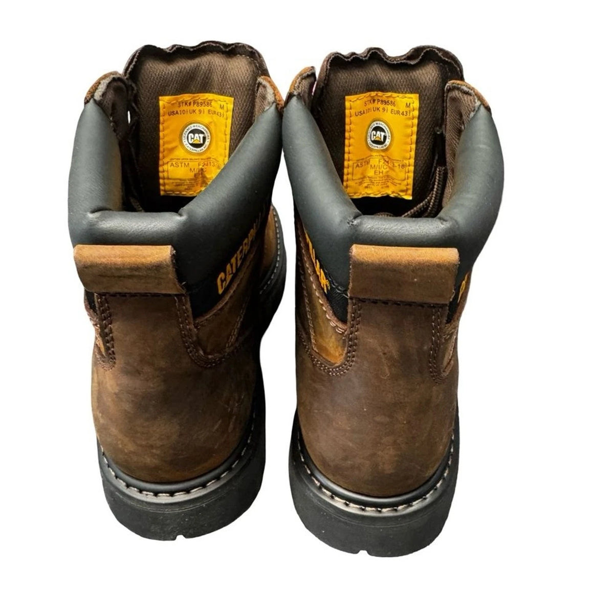 Caterpillar P89588 Steel Toe Work Boots Men’s 10 Brown Leather Thinsulate BNWOB