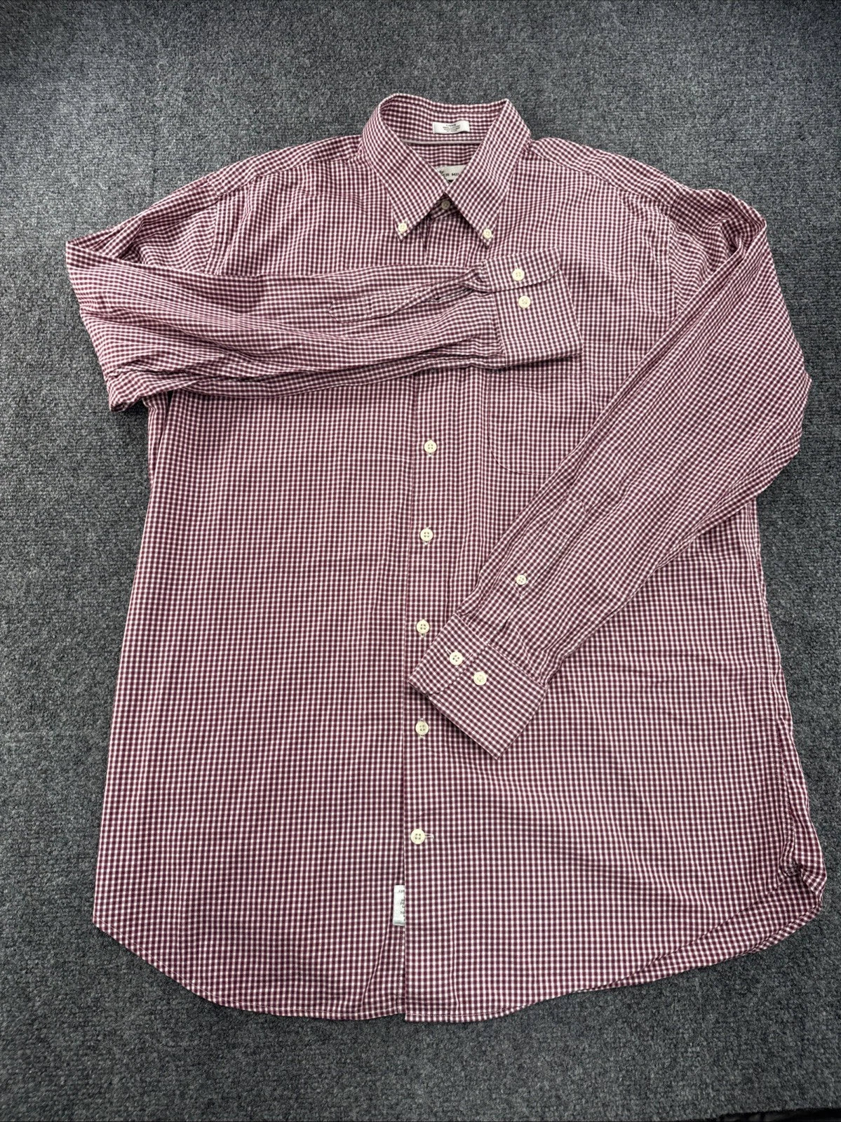 Peter Millar Crown Button Down Shirt Men’s Large Red Blue Gingham 100% Cotton