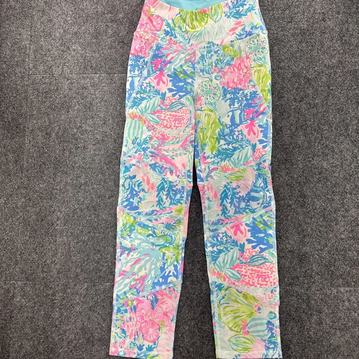 Lilly Pulitzer Luxletic Leggings Women XS Tropical Floral Mesh Activewear NWT