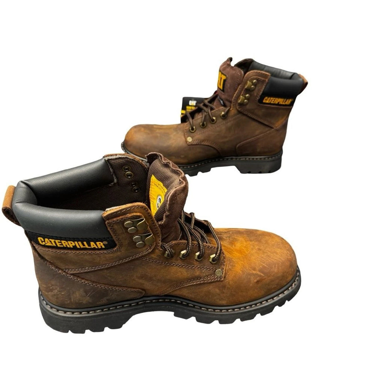 Caterpillar P89588 Steel Toe Work Boots Men’s 10 Brown Leather Thinsulate BNWOB