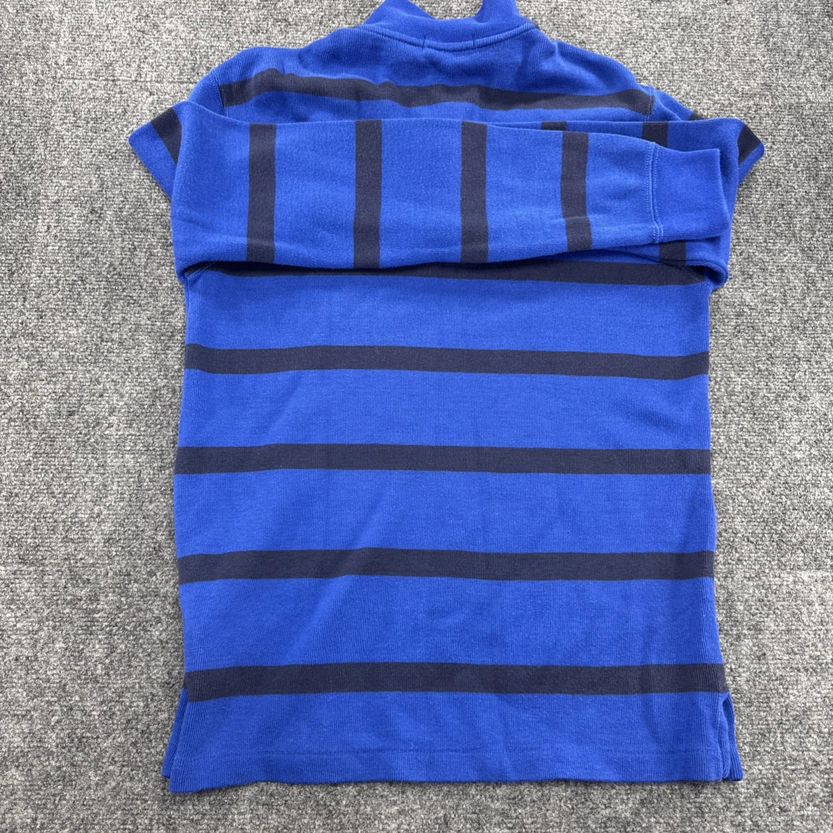 Polo Ralph Lauren Boys XL 18-20 Blue Navy Stripe Quarter Zip Pullover Pony