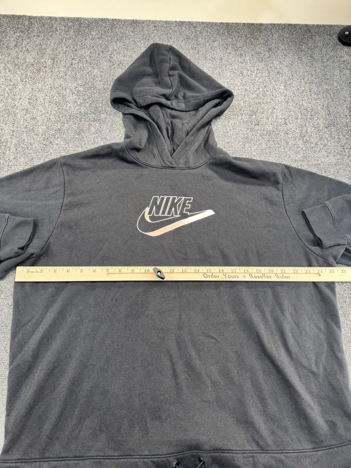 Nike Sportswear Easy Fleece Hoodie Women's XL Black Futura DD5780-010