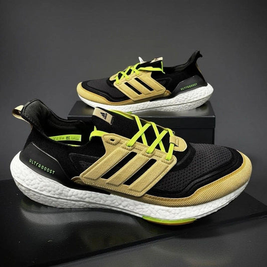 adidas Ultraboost 21 GX5254 Running Shoes Men’s 14 Black Green New In Box