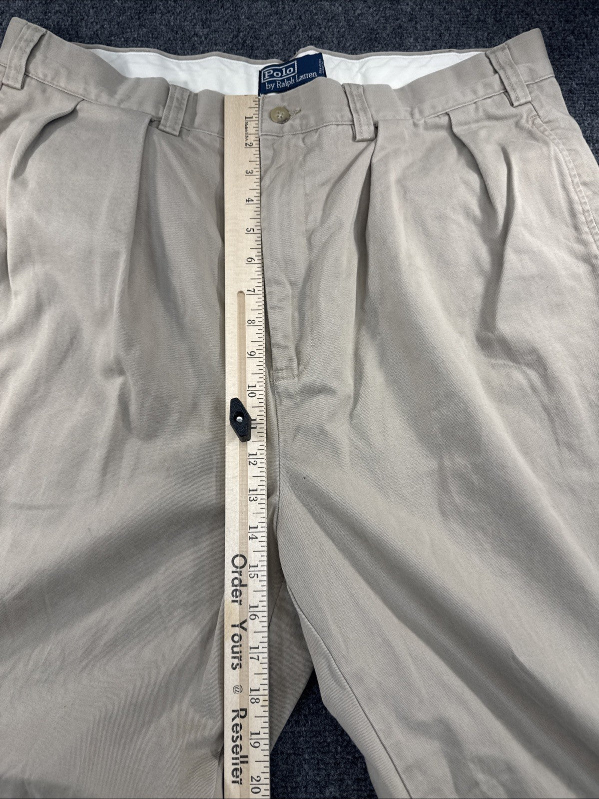 Vintage Polo Ralph Lauren Andrew Pants Men 38x30 Khaki Pleated Chino 90s