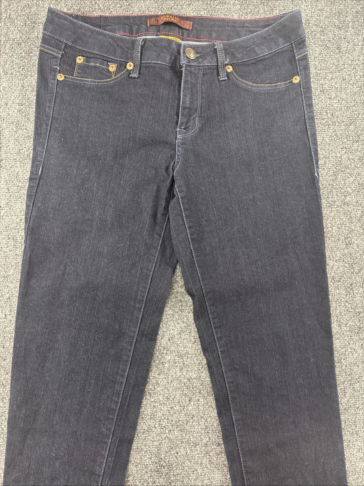 Domaine Grand Jeans Women's Size 13 Dark Wash Skinny Stretch Denim Blue Jeans
