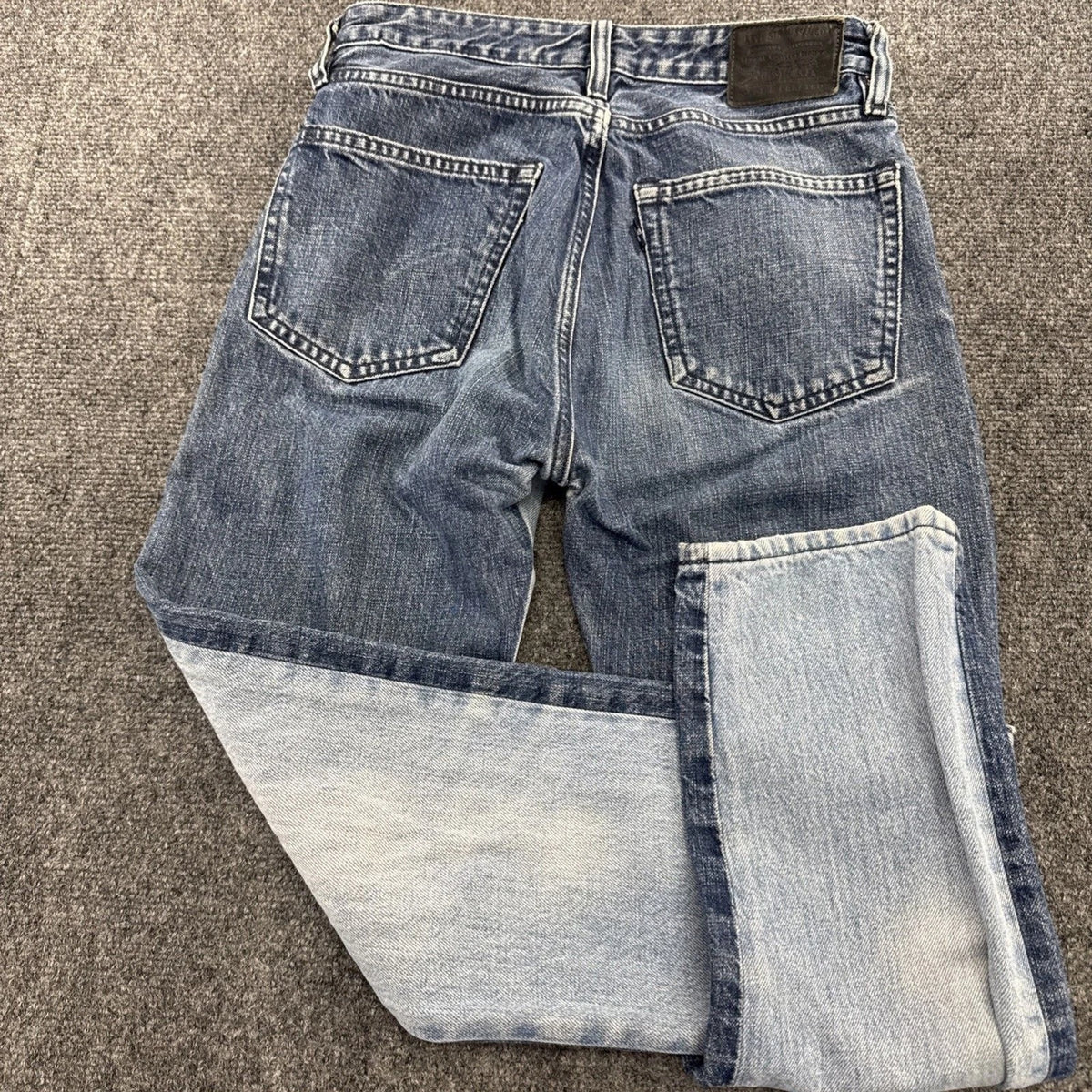 Levis Made Crafted Womens Two Tone Side Stripe Straight Leg Jeans 26 Cotton Blue