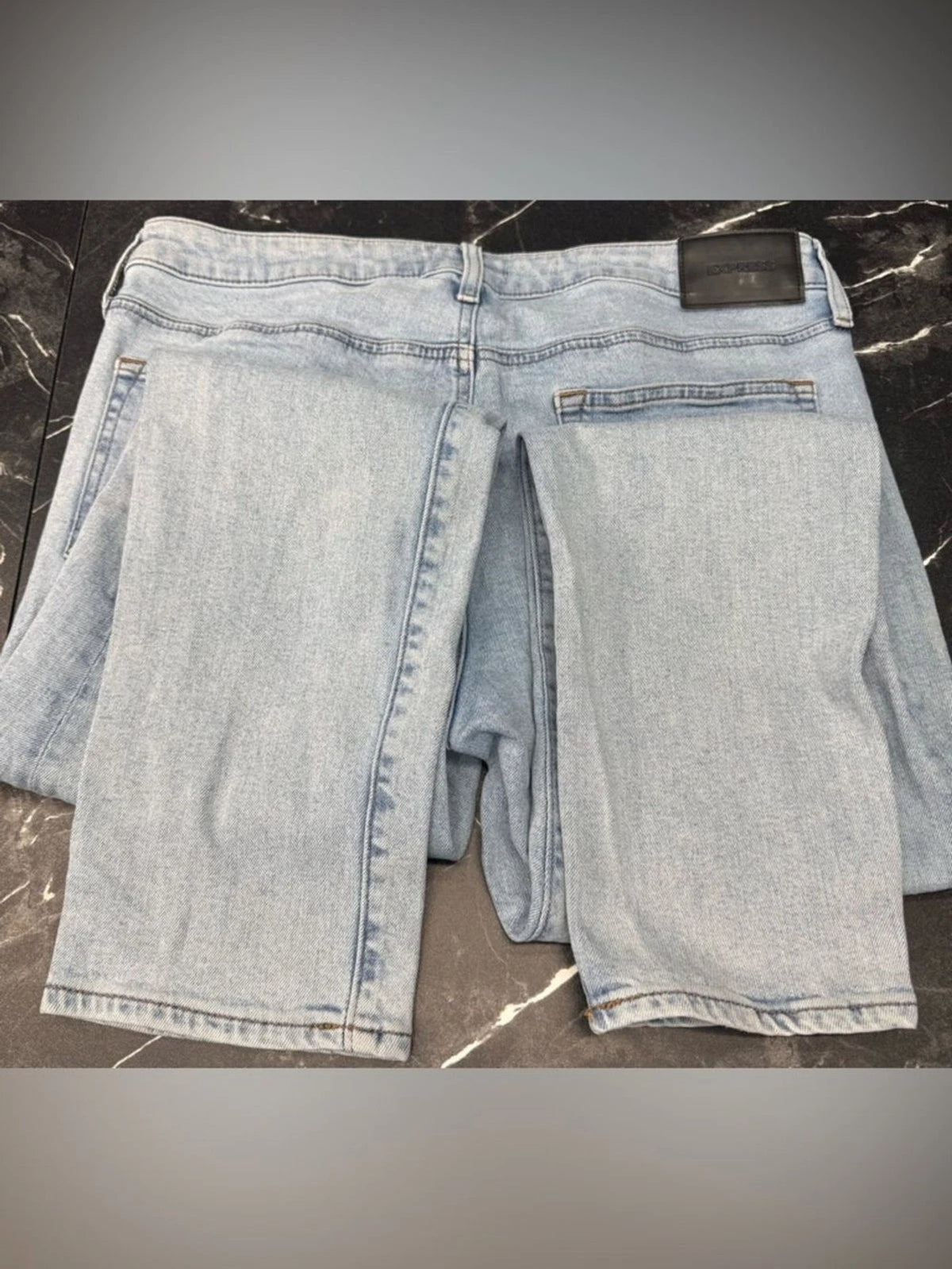Express Mens Jeans Bundle 34x30 Skinny Hyper Stretch Light Dark Wash Denim Retro