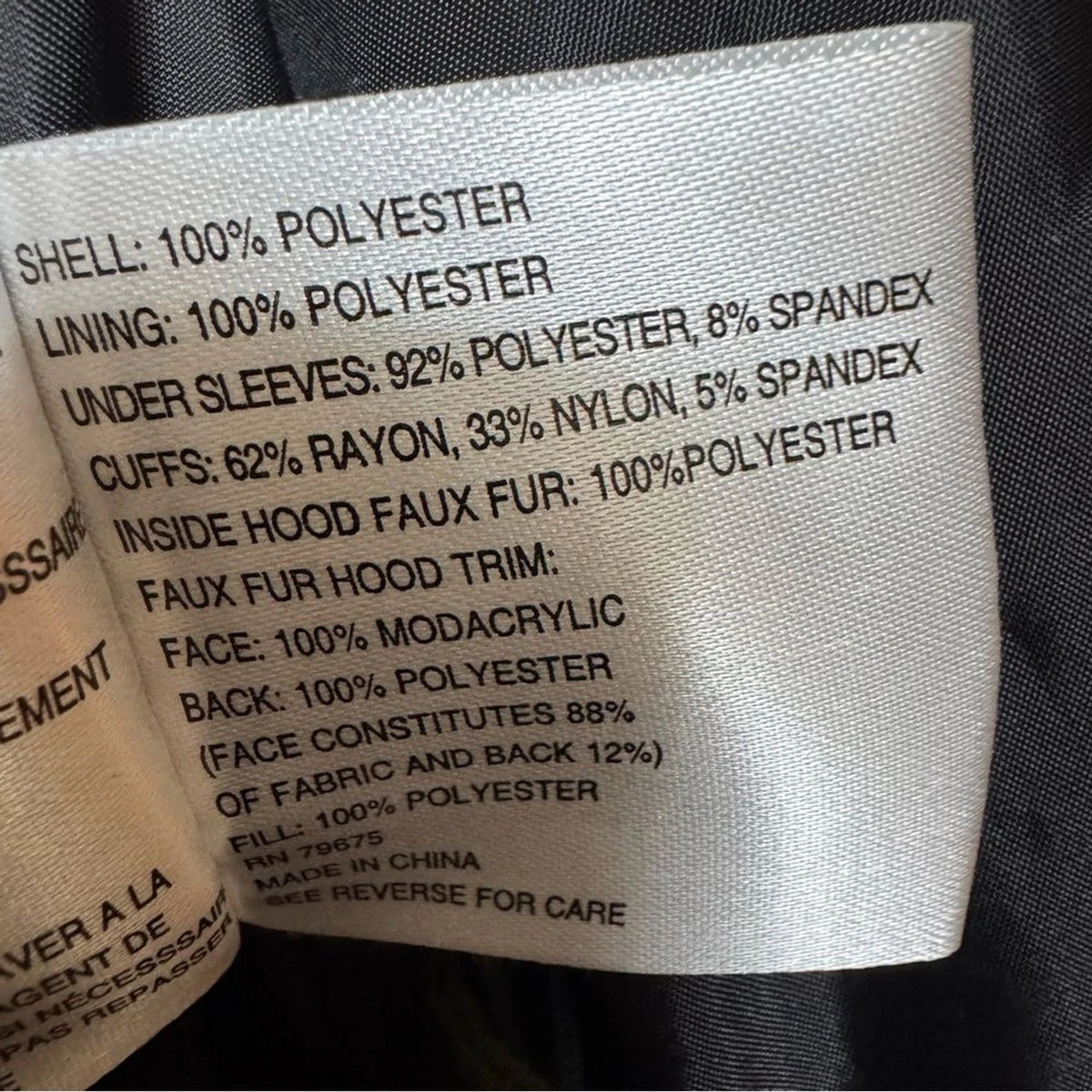 MICHAEL Michael Kors Olive Green Puffer Jacket Womens XL Faux Fur Hood
