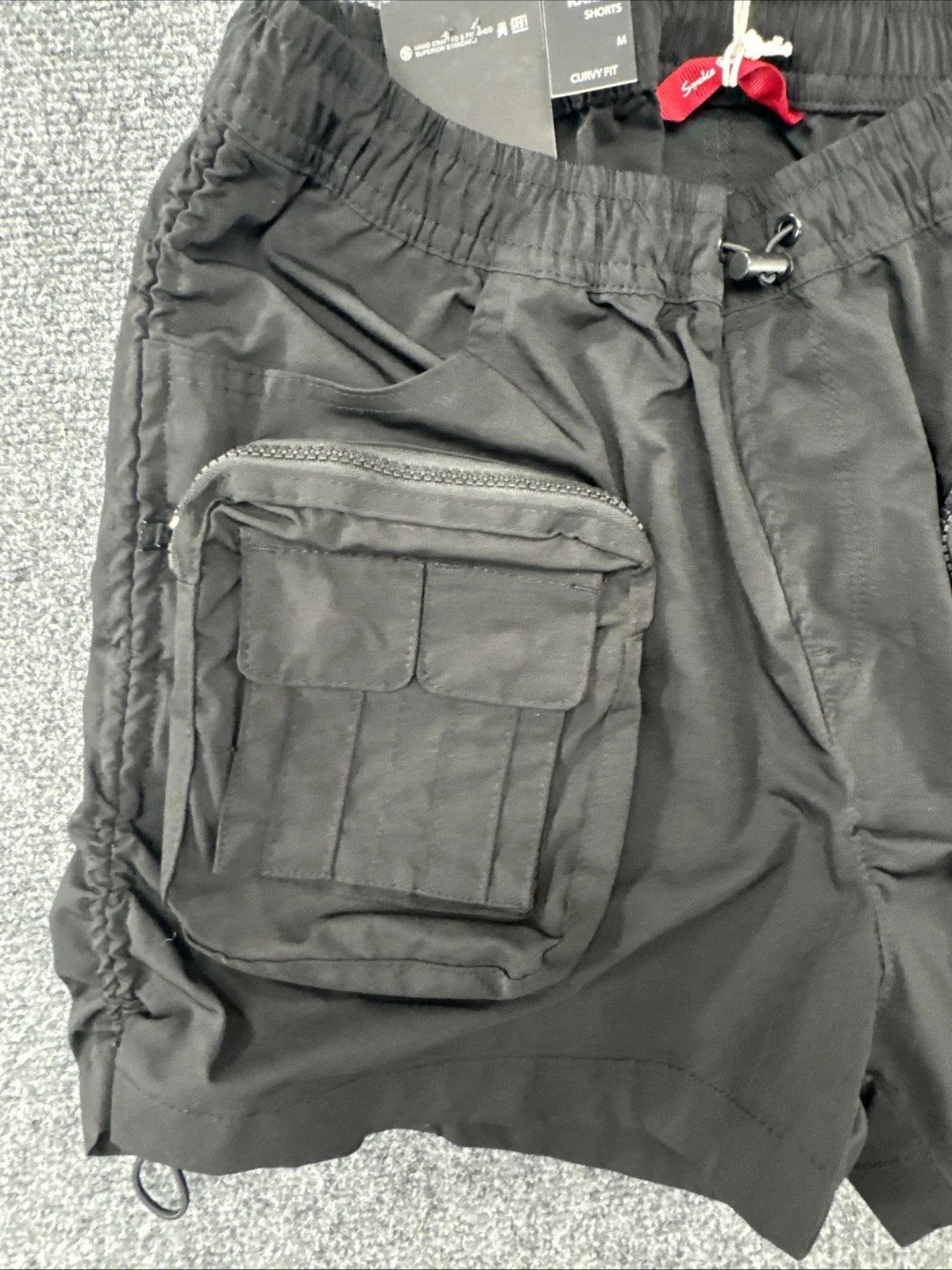 Smoke Rise Red Karina Shorts Womens Medium Black Curvy Fit Cargo Pockets Utility
